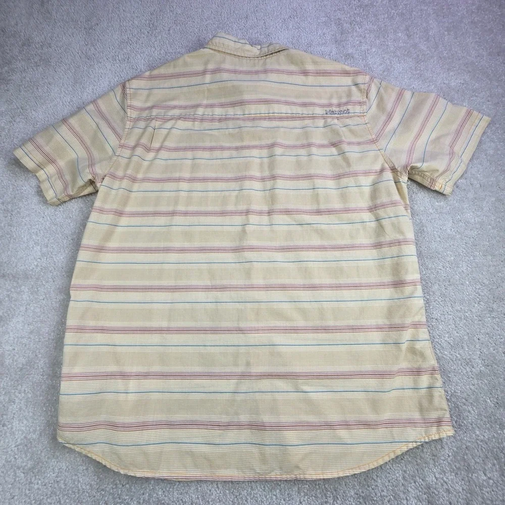 MARMOT Shirt Lot (2) Men's XL Plaid Stripes Short Sleeve Outdoor‎ Lightweight